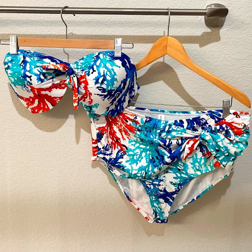 Swim by Cacique Bandeau Bikini Set (16, 36-38DDD)